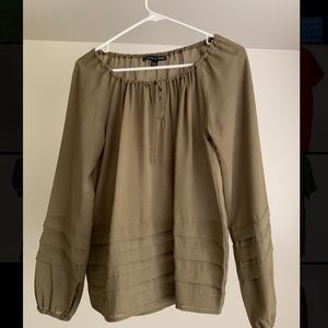 Army green blouse